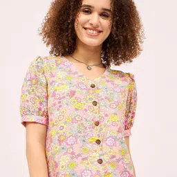 Mayra Women Floral Print Cotton Top-picture-22