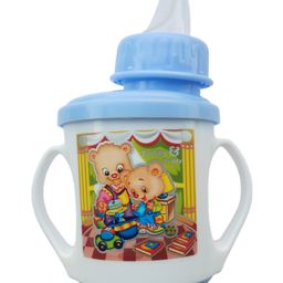 Enorme Twin Handle Sipper Teddy Print Blue - 175 ml image 3