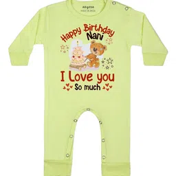 Arvesa Happy Birthday Nani Printed Bodysuit-picture-32