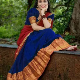 MANMOHITSAREE Puffed Sleeves Zari Ready to Wear Lehenga & Blouse With Dupatta-picture-9