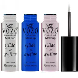 VOZO Set Of 3 Glide & Define Infusion Essential Liquid Eyeliner- 5ml Each- Shade- 03-08-11-11