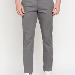 Basics Men Textured Slim Fit Trousers-image-7