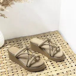 MIYOKO Women Embellished Wedge Sandals-25