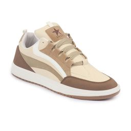 FAUSTO Men Colourblocked PU Sneakers-image-59
