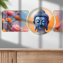 Aura Pink & Blue 1 Piece Wood Religious Wall Paintings-picture-38