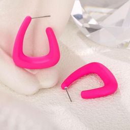 Estailo fashion Contemporary Half Hoop Earrings-image-58