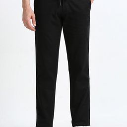 NEVER NEUD Men Relaxed Fancy Linen Trousers-image-53