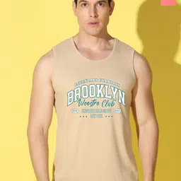 WOOSTRO Pack Of 2 Printed Super Combed Cotton Gym Vests VWS26(BKLN RUST)(MORE PEACH)-image-12