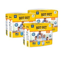 Not Out Set Of 3 3D Core Technology Adult Diapers - 10 Pieces Each - L-21