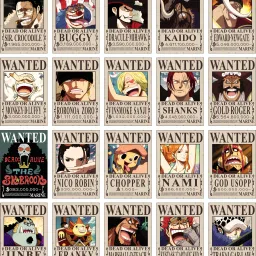 Paper9store One Piece Wanted posters|Set of 21 one piece Bounty posters for wall|Self Adhesive|Anime Posters For Room|(Post Wano Bounties) Photographic Paper-11