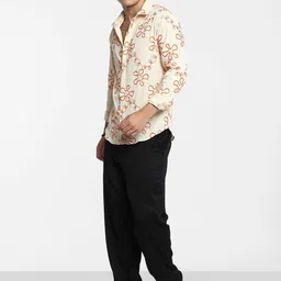 Campus Sutra Men Comfort Spread Collar Conversational Printed Polycotton Casual Shirt-image-15
