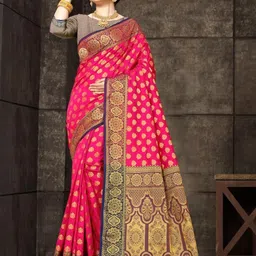 jayant creation Pink Art Silk Barasi Sarees-picture-33