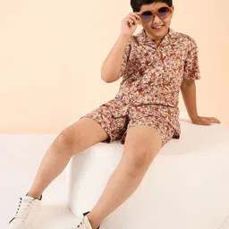 Stylo Bug Boys Printed Short Sleeves Shirt with Shorts-image-24