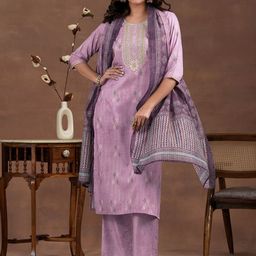 Libas Ethnic Motifs Printed Zari Straight Kurta with Palazzos & Dupatta-88