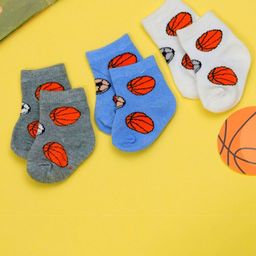 Yellow Bee Boys Pack Of 3 Patterned Ankle-Length Socks-25