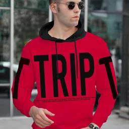 Triptee Men Typography Printed Hooded Sweatshirt-picture-34