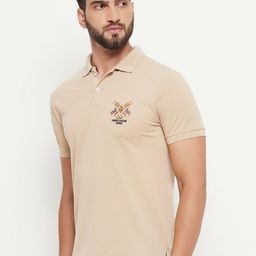 RELANE Men Solid Polo Collar Cotton T-shirt-image-72