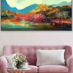 DEKORSTATION Blue & Pink 1 Piece Canvas Other Wall Paintings-image-90