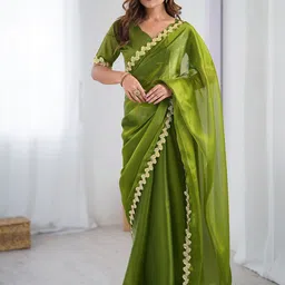all about you Beads and Stones Tissue Saree-image-18