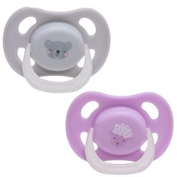 Adore 2-Pcs Grey & Purple Printed Vented Pacifier BPA Free Kids Teethers-48