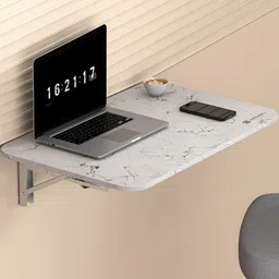 Portronics White & Grey Wall-Mounted Foldable Laptop Table-23