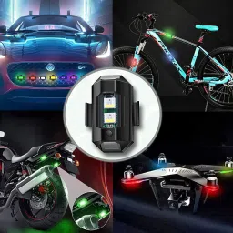 cilesis Airplane Light Waterproof Universal Warning Signal Blinker Led pack of 4p Car Fancy Lights image 5
