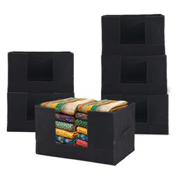 Kuber Industries Black 6 Pieces Drawer Organisers-47