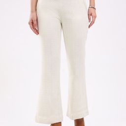 Global Republic Women Textured High-Rise Trousers-image-83