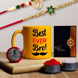 DeoDap Unisex 4 Pieces Rakhi Gift Set-image-63