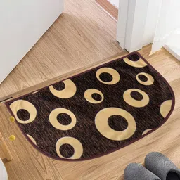 Aura Brown & Cream Colored Printed Anti-Skid Doormat-picture-17