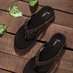 V-WALK Women Embellished Open Toe Flats-image-73