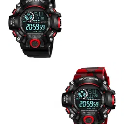 Hala Men Pack of 2 Solid Round Tang Regular Digital Watches-26