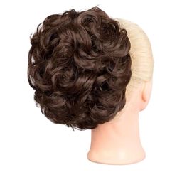 CRIBE Halo Wavy Bun Hair Extension- Brown- 6 Inch-58