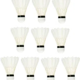 International Badminton Feather Shuttle Cock (Pack of 10) Feather Shuttle - White-picture-12