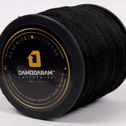 damodaram 1mm Nylon Macrame Thread Cord Dori For Art Craft & DIY Projects (Black) Thread image 3