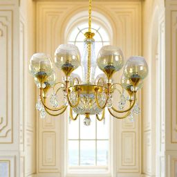 GoldCrystal chandelier for living room, modern chandelier for home without Bulb Chandelier Ceiling Lamp-image-24