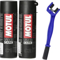 motul Chain Clean C1 (400), Lubricant C2 (400), Multipurpose Chain Cleaning Brush (1pc) Combo-picture-21