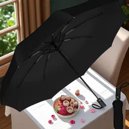 en,Women,Kids,Girls,Boys - 3 Fold with Auto Open and Close Umbrella (Black)_164 Umbrella-image-89