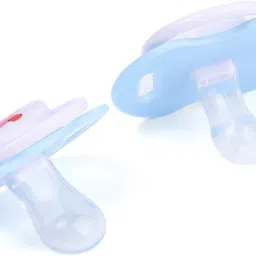 Non-Toxic BPA-Free Silicone Safe and Flexible Soft Nipple Baby Pacifier - Pack of 2 (EL-12) Soother-0