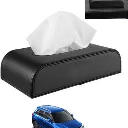 Tissue Holder Black Leatherite/Include Tissue/Save Space For Home/Car/Office-236 Vehicle Tissue Dispenser-image-12