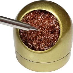 Soldering Iron Bits Cleaner Kit, Solder Bit Cleaner, Cleaning Iron Tip, Soldering Iron Tips Cleaner & Coiled Brass Bit Cleaner Kit- Stainless Steel Non-slip Soldering Kit 0 W Simple-17