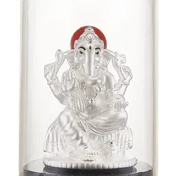 silverspot jewel 999 Pure Silver Ganesha/Vinayaka Beautiful Idol/Statue/Murti with Acrylic Base Decorative Showpiece - 12 cm-picture-36
