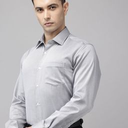 Van Heusen Custom Textured Pure Cotton Formal Shirt-image-77