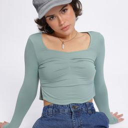 glitchez Pleated Crop Top-image-44
