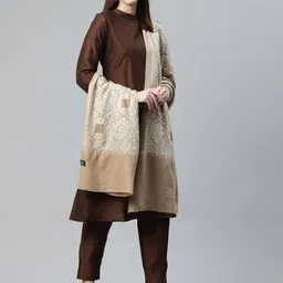 SWI Stylish Embroidered Pashmina Pure Wool Shawl-image-23