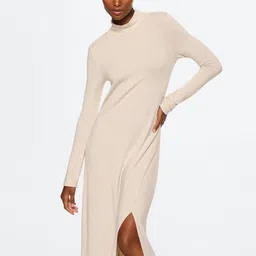 MANGO Side Slit A-Line Dress-image-40