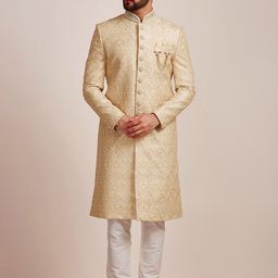 Manyavar Men Self-Design Sherwani Set-image-11