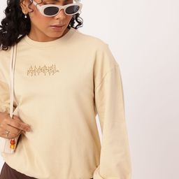 DressBerry Edgy Urban Embroidered Cotton Terry Relaxed Fit Sweatshirt-image-67