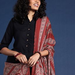 Taavi Ethnic Motifs Printed Block Print Dupatta-picture-14