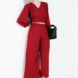 SHOWOFF V-Neck Top & Trouser Co-Ords-image-71
